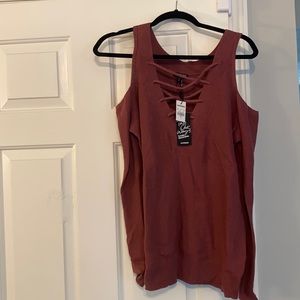 NWT- Express open shoulder sweater- size small